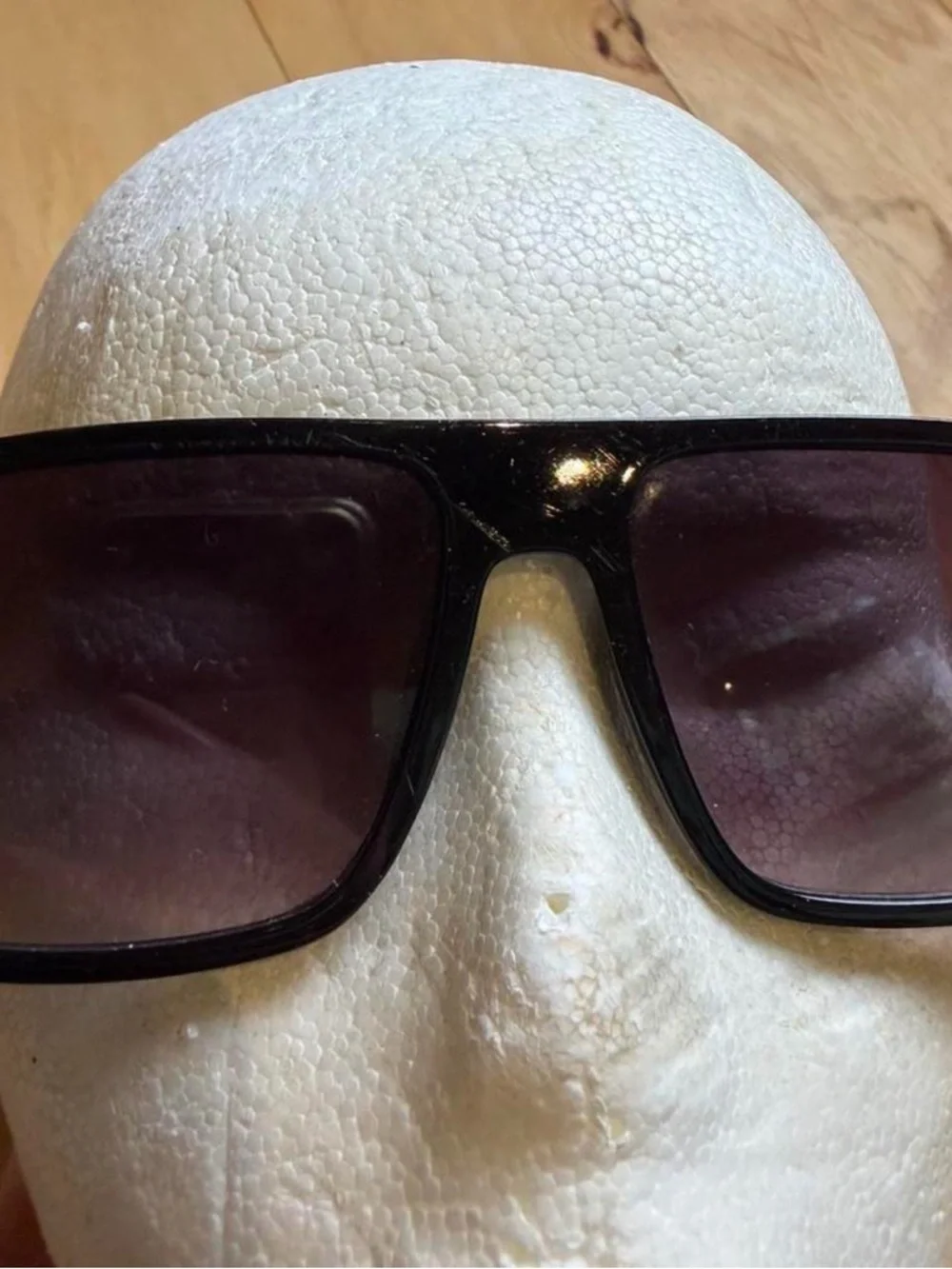 Black Oversized Rectangular Sunglasses